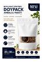 White Kraft Windowed Stand-Up Packaging Bags – Pack of 50, with Transparent Window, Ziplock, 20X30 cm
