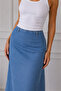 Women's Denim Skirt Blue - 2