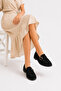 Orka Women's Loafer Soft Suede Anatomic Shoes C331-Black