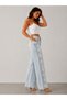 Women's Lace Embroidered High Waist Loose Wide Leg Jean Pants - 3