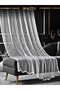 Tulle Curtain with White Dots, No Ironing Required, 1E 2-Layer Sparse Pleats, Suitable for Living Room, Kitchen, Balcony and Children's Room