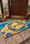 Yellow Mosaics Design Doormat - Digital Printed Base Door Mat - 4