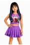 Manifest Mor Skirt Blouse Bottom Top 2-Piece Set Shorts Skirt Girl Child Bottom Top Set Manifest Zoktay Black Blue Wig - Face Stone Set Party Concert Birthday Beach Wear - 3