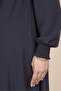 Mevlana Flared Ferace Crepe Fabric Pocketed Zippered 4 Season Women's Hijab Abaya - 7