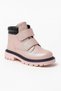 Girl's Powder Pink Black Detailed Double Velcro Non-Slip Sole Winter Boots - 3