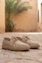 Sahra Men's Faux Leather Beige Lace-up Espadrilles - 3