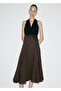 Two-tone flared midi dress