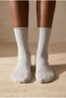 Women's Gray Colored Elasticless Modal Fabric Thin Socks - 3