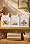 100% Cotton 3-Piece Baby Bodysuit Set with Straps – Lion, Mountain and Dinosaur Patterned Summer Baby Bodysuit Ecru - 5