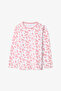 Pink Girl's Cow Pattern Long Sleeve Cotton 2-Piece Pajama Set - 6