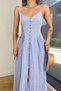 Women's Strappy Button Detailed Midi Dress