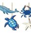 24pcs 24pcs Summer Hanging Decorations Ocean Animal Wooden Ornaments Ocean-themed Beach Hanging Deco - 8