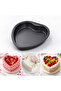Heart Shaped Cake Pan Nonstick Carbon Steel Baking Mold for Valentine Birthday Anniversary Cakes - Grey BHP0702
