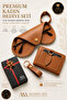 Premium Women's 3-Piece Gift Set |   Wallet, Glasses Case, and Keychain |   Gift Boxed