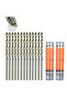 10x3.2mm 10 Pcs 0.5-3.2mm Mini Twist Drill Bits High Speed Steel Miniature Straight Shank Woodworkin