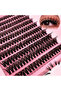 Eyelash Clusters 200Pcs DIY Individual Lashes Natural Look Wispy Lashes 9-16mm 40D Curly Individu...