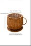 Favorite Rattan Cup Model Flower Pot Basket with Inner Bag Large Size Flower Pot Wicker Decorative Basket Organizer - 3