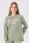 5-16 Years Old Girl's Sweat -Tea Green- - 3