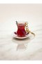 Tea Cup Keychain Miniature Gift, Bag Charm Ornament, Gold Colored Keychain Ring