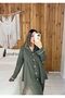 Green Color Combed Cotton Fabric Pleated Maternity Pajama Set (Wide Fit) - 5