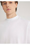 تي شيرت أبيض أساسي فضفاض مناسب / فضفاض مريح0611193-620 - 5