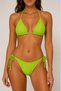 Light Green Halter-Neck Women's Fashionable Triangle Bikini Set - 2