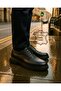 Imperia Men's Black Genuine Leather Classic Shoes |   Thick Sole Lace-Up Derby Model |   Business Office