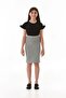 Striped Elastic Waist Girl's Skirt - 2
