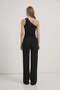 Accessory Detailed One-Shoulder Textured Stretchy Blouse - 6
