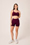 Women's High Waist Gathering Seamless Mini Shorts Leggings with Gathering Back - 3