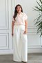 Wide Leg Draped Trousers - 5