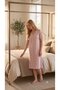 Angelique Bamboo Fabric Short Sleeve Nightgown with Lace and Button Detail 22547-22548