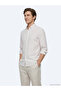 Beige Striped Regular Fit Long Woven Casual 100% Cotton Shirt - 4