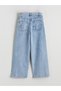 Two Mt Shop Quality Lcw Kids Blue Wideleg Stitch and Angel Printed Girls' Jean Pants - 2