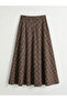 Original Beli Zippered Plaid A-Line Skirt - 8