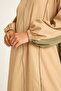 Double Color Hijab Swimsuit Top Camel-Green - 4