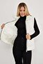 Polo Neck Zippered Plush Vest - 4