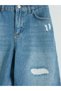 Lcw Kids Indigo Ripped Detailed Boys' Jean Shorts - 5