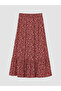 Original Elastic Waist Patterned Layered Skirt - 6