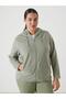 Lcwaikiki Basic Hooded Women's Zippered Sweatshirt - 2