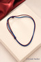 Burgundy Blue Macrame Fan Bracelet Adjustable Unisex Handmade Rope Bracelet - 5