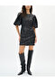 Rochie scurta, Gri/Negru