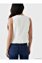 Nevavm Asymmetrical Collar Women's Jean Vest with Difference - 5