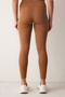 Light Brown High Waist Corset Look Ankle Length Leggings - 6
