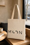 Bag Printed Gusseted, Canvas Tote Bag, Moon Bag |   Minimalist Bag - 4