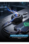 كابل شحن USB قابل للسحب 3 في 1 بقوة 66 واط مع موصلات Type C و Lightning و Micro USB، كابل بيانات سريع الشحن بطول 1.1 متر، سرعة نقل 480 ميجابت في الثانية، لون أسود - 2
