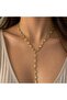 Accessory, Y Form Manifest, Moon Sun Form Stone Gold 60 cm Necklace