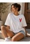 Striped Lobster Print T-Shirt, Women's Casual Crew Neck Short Sleeve Plain T-Shirt - 7