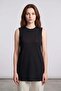 Basic Crew Neck Sleeveless Tunic - 2