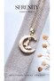 Butterfly Crescent Figure Steel Necklace - 3